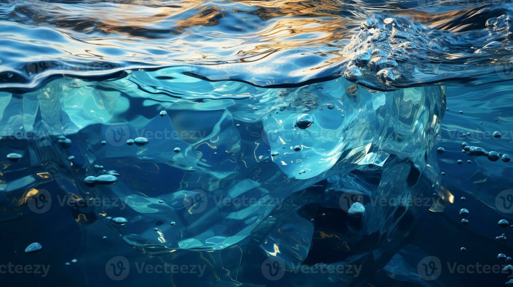 Blue fresh water background photo