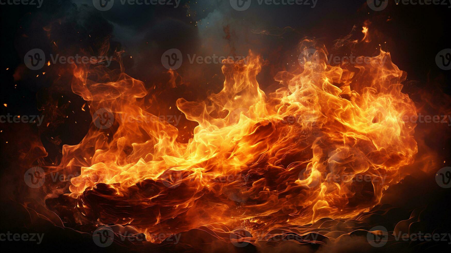 Blazing fire background photo