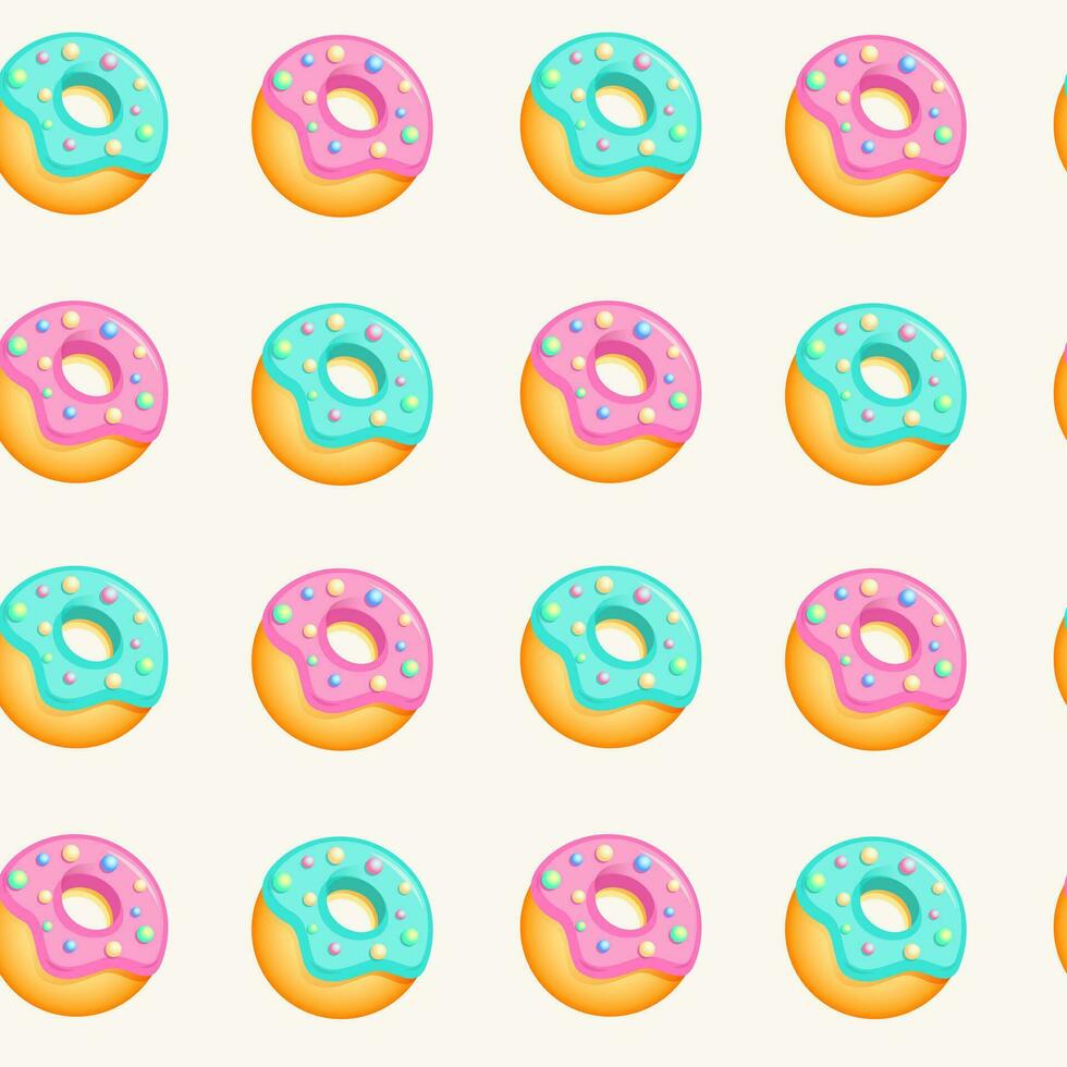 Donuts Seamless Pattern. Vector illustrations