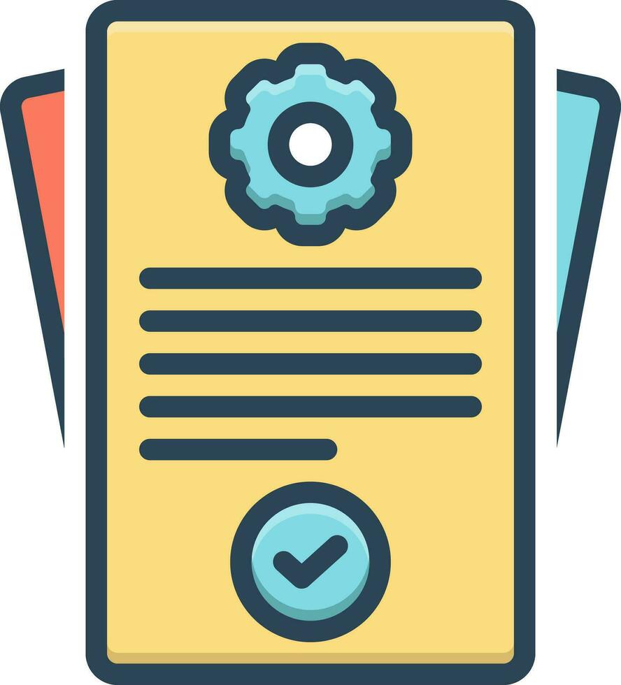 color icon for procedures vector