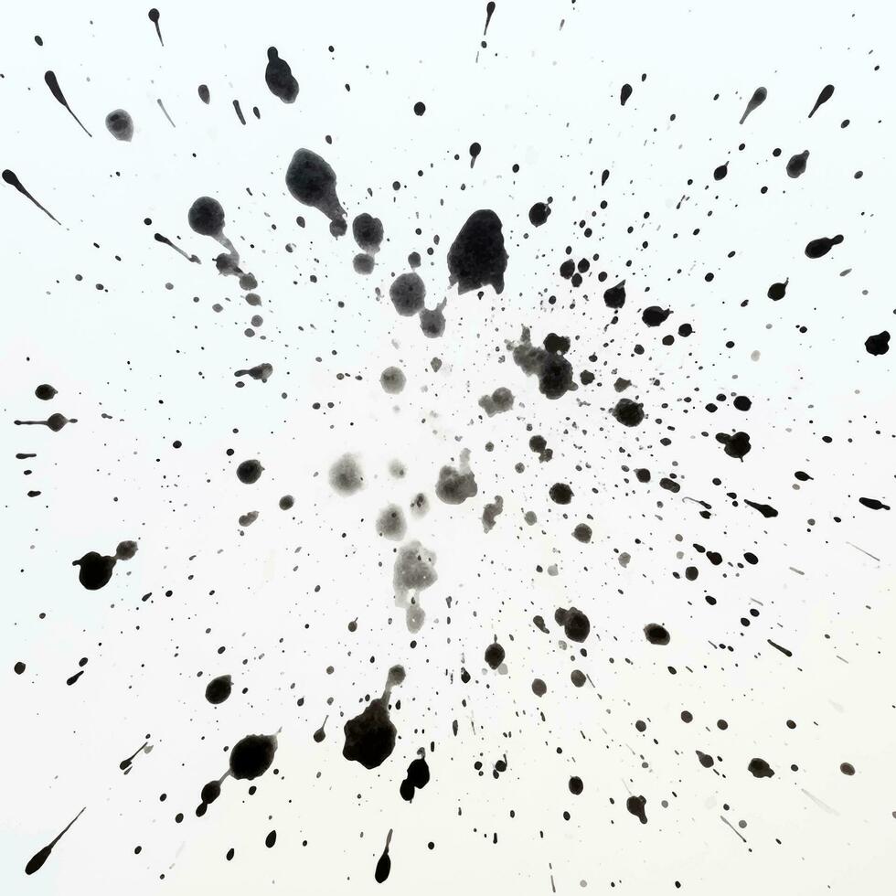 Watercolor abstract splash, spray. Color painting vector texture. Black background.