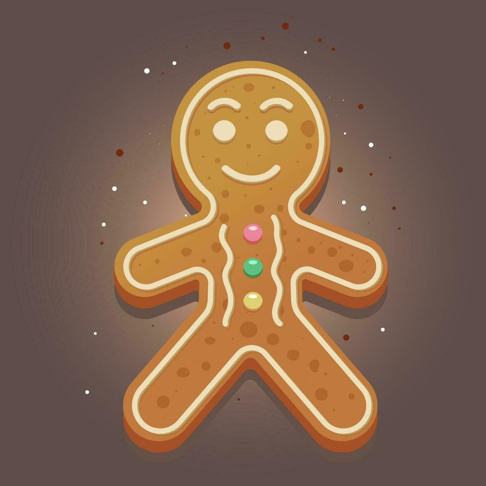 Vector gingerbread man. Christmas cookies. Cute illustration