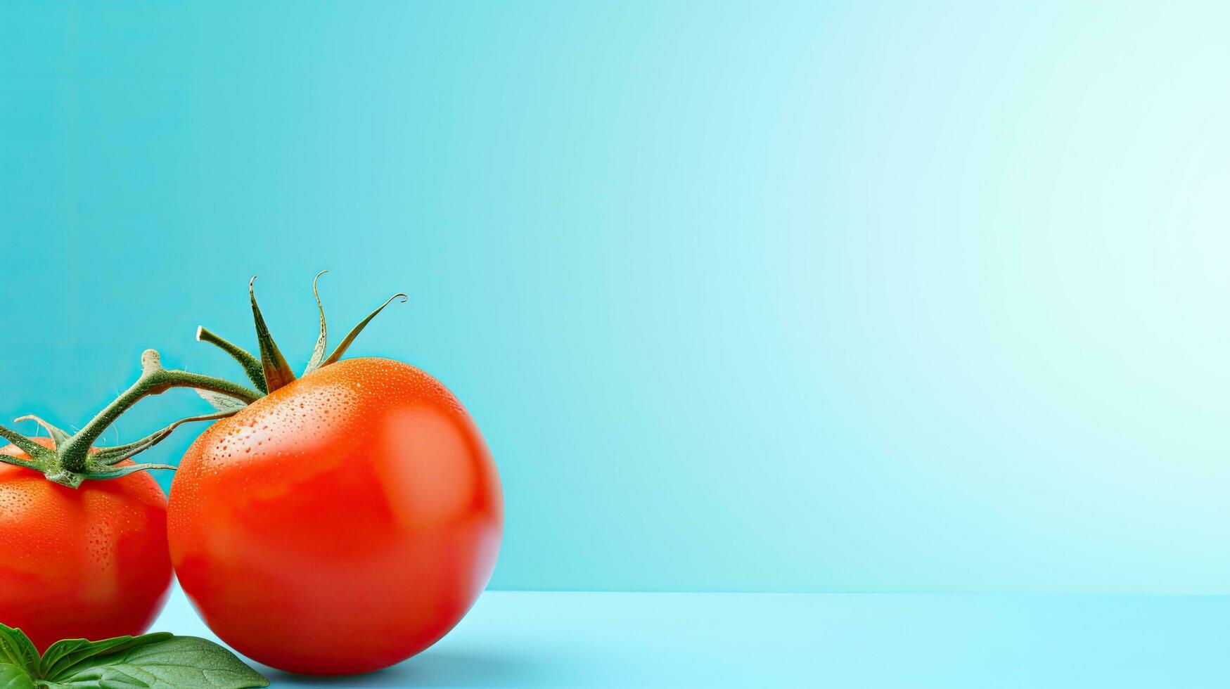 Tomatoes. Web banner with copy space. Generative AI photo