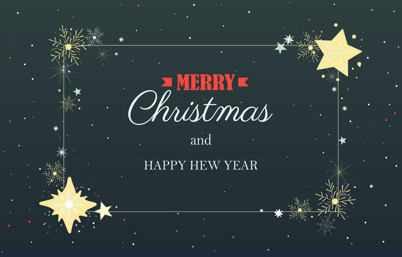 Christmas design, background, poster. Merry Christmas frame with christmas elements. Dark background vector