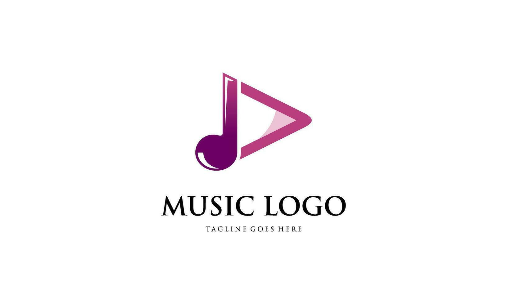 Creative music logo. Musical notes logo vector