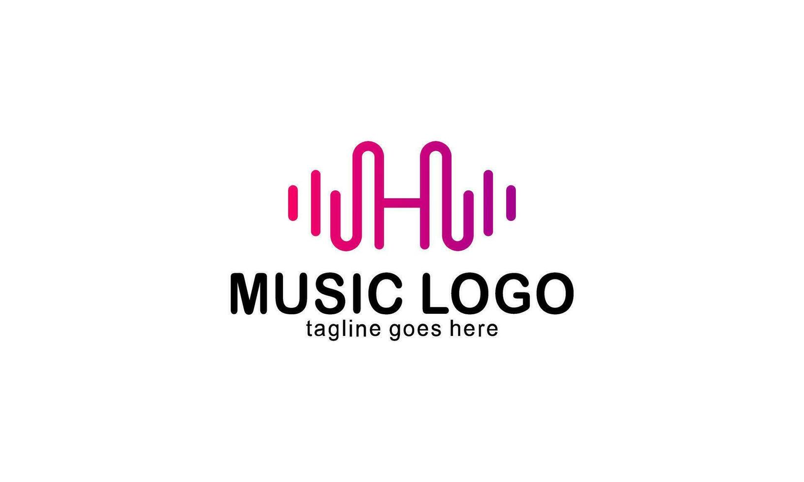 Creative music logo. Musical notes logo vector