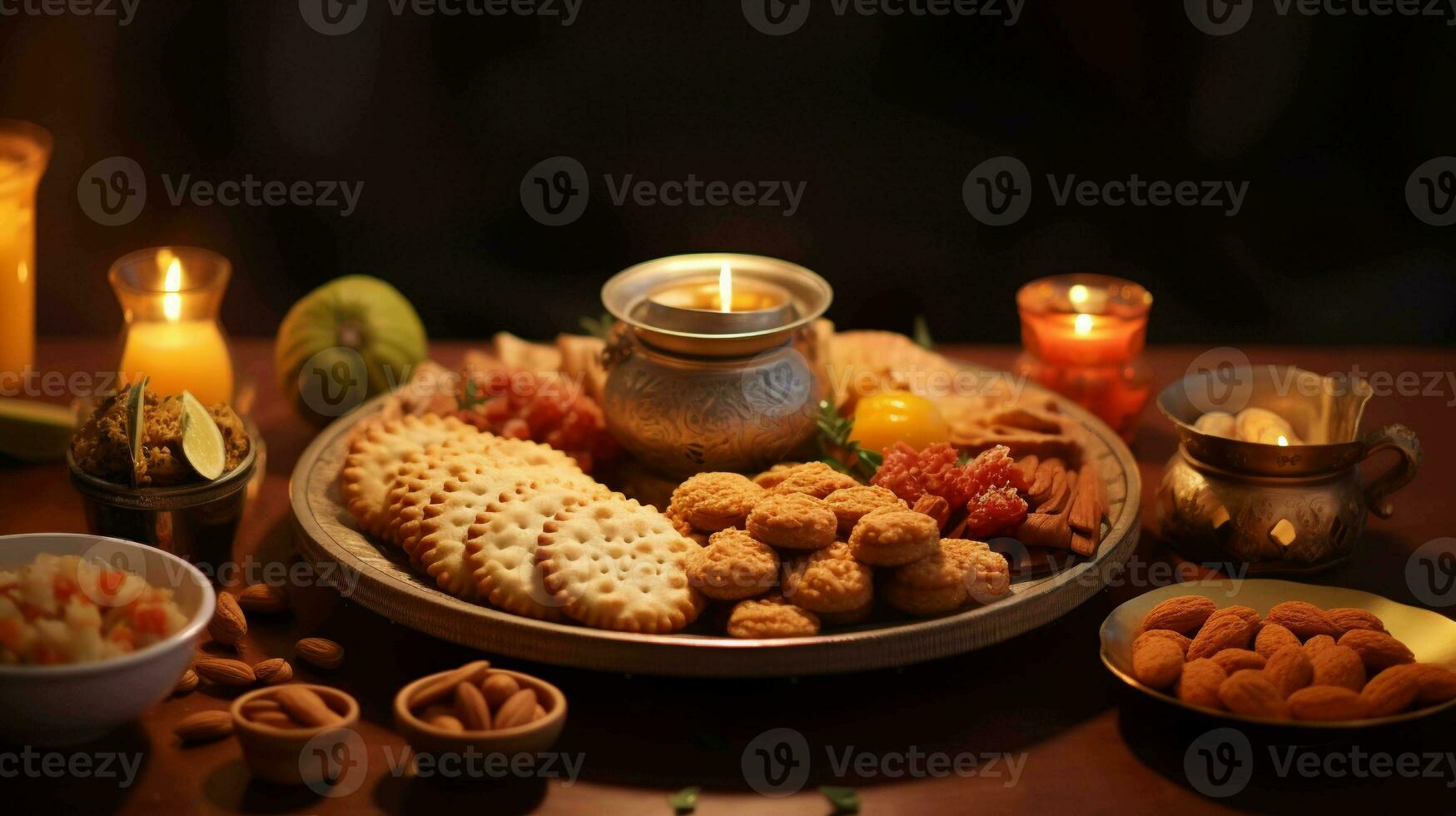 Delectable Diwali Delights. An array of festive foods and snacks to celebrate the joyous occasion photo