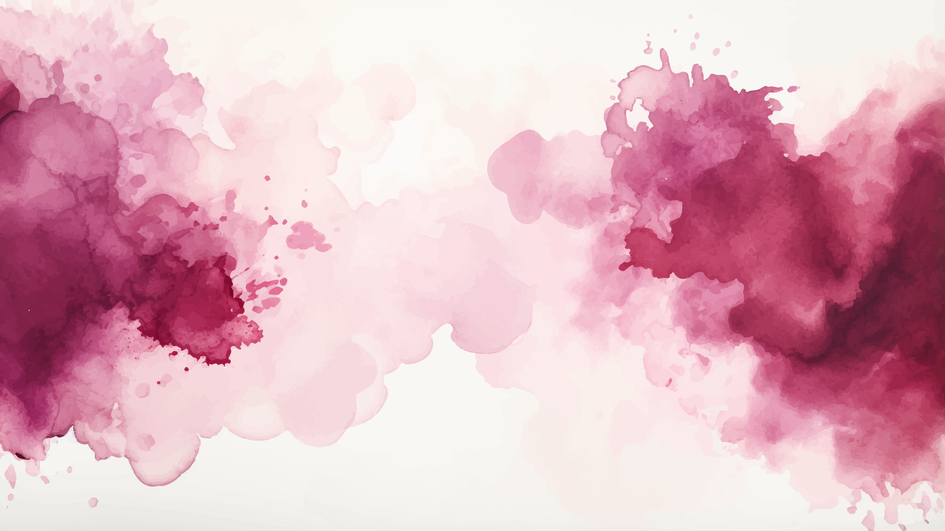 Watercolor burgundy abstract background. Watercolour maroon splash