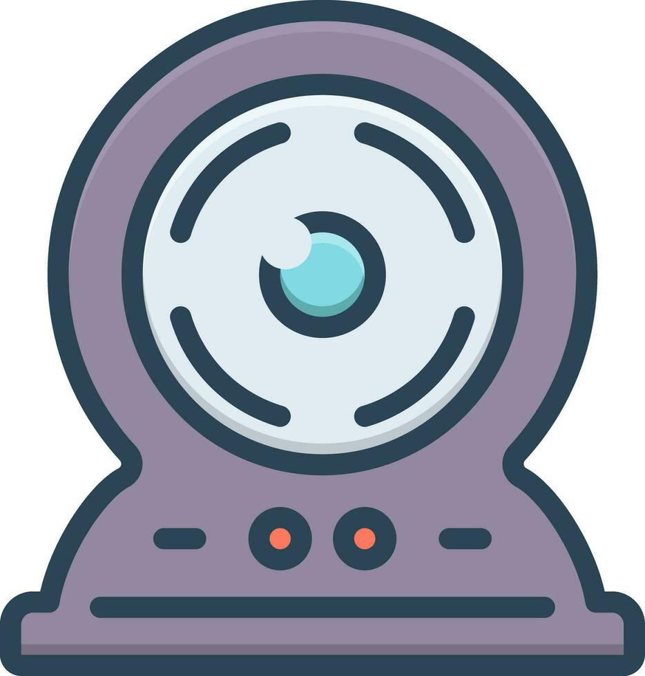 color icon for livecam vector