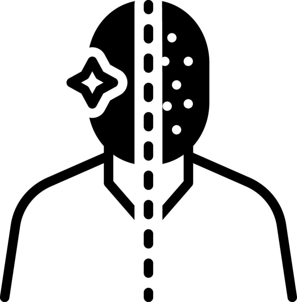 solid icon for acne vector