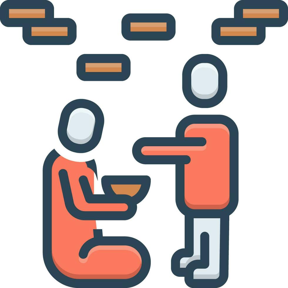 color icon for poor vector