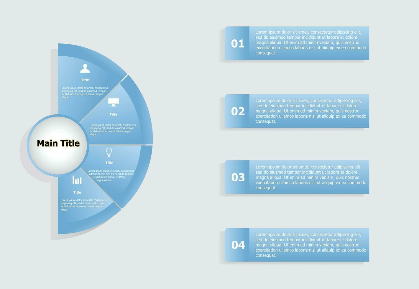 Modern infographic template design vector for web design, UI apps, business presentation, workflow layout, diagram, annual report.