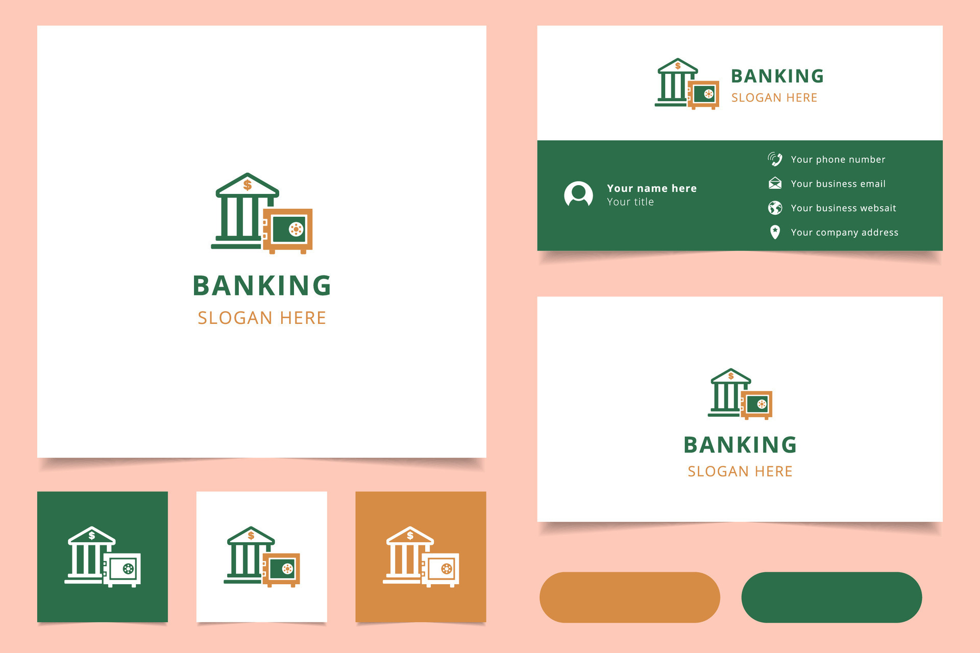 Börse, Business-Logo-Design-Vorlage. Geld, Bank- Oder Bulle Und