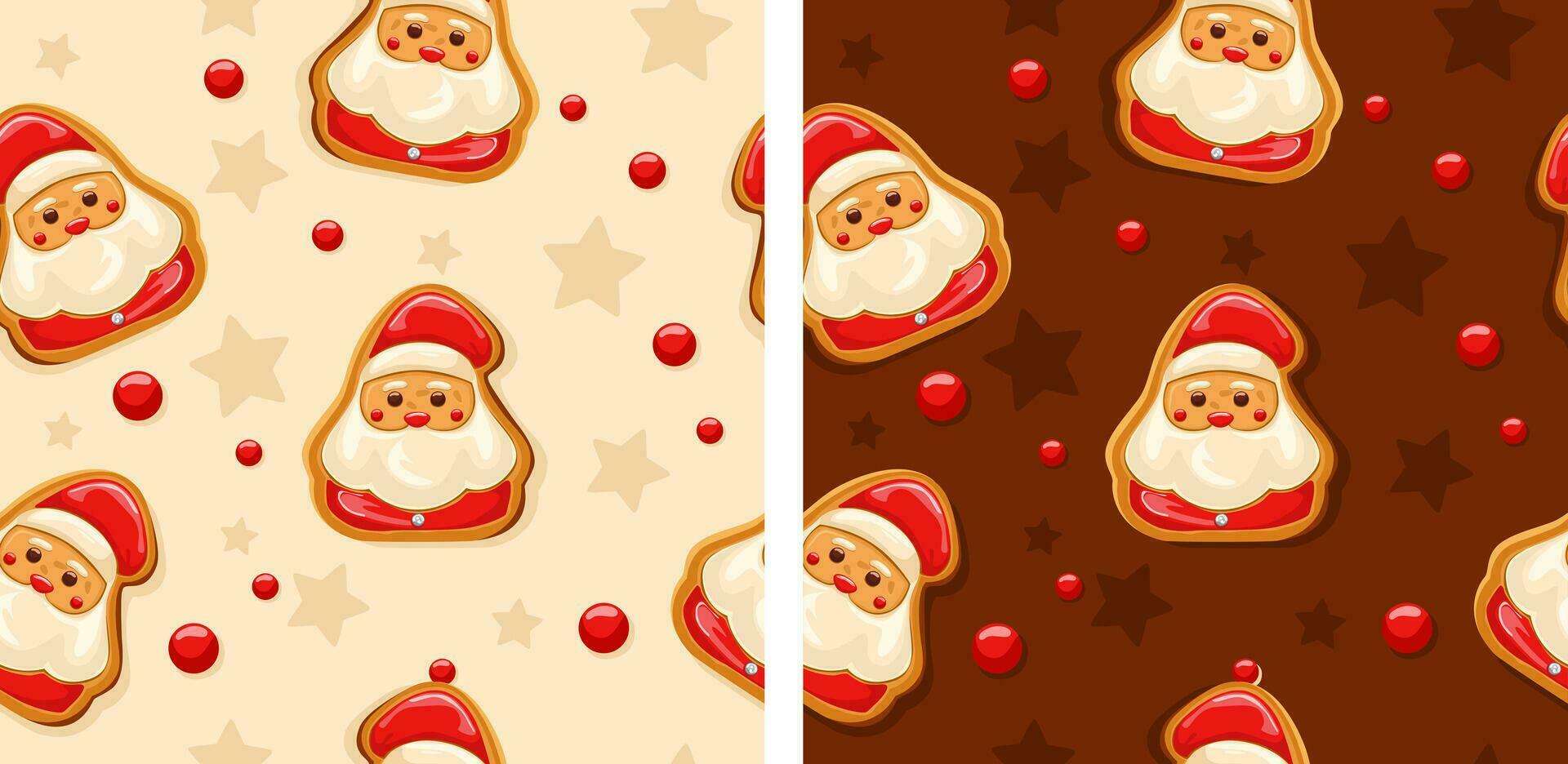 Gingerbread Pattern. Snowy background. gingerbread set. vector