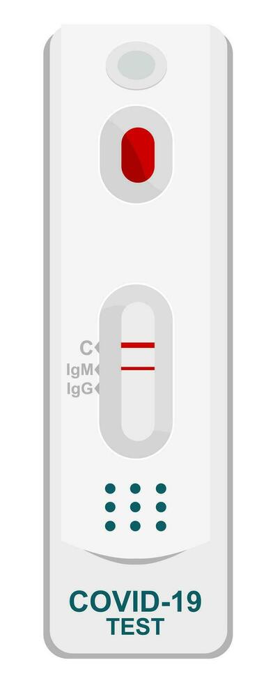 COVID-19 test kit, rapid test, test tube and swab for COVID-19. vector