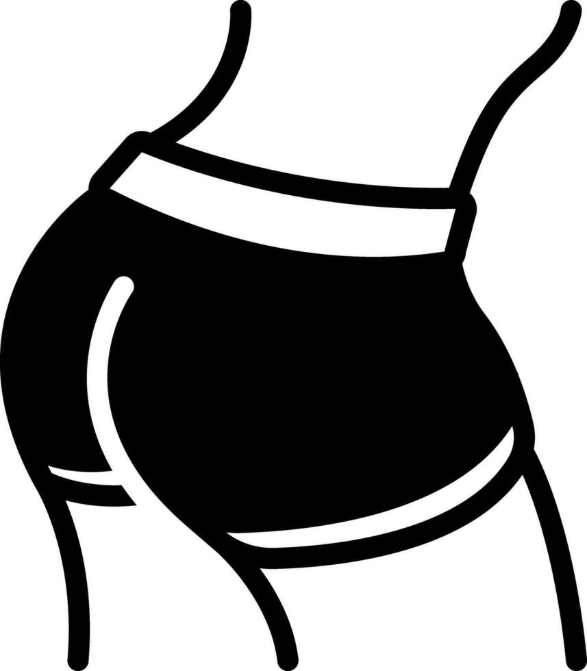 solid icon for butts vector