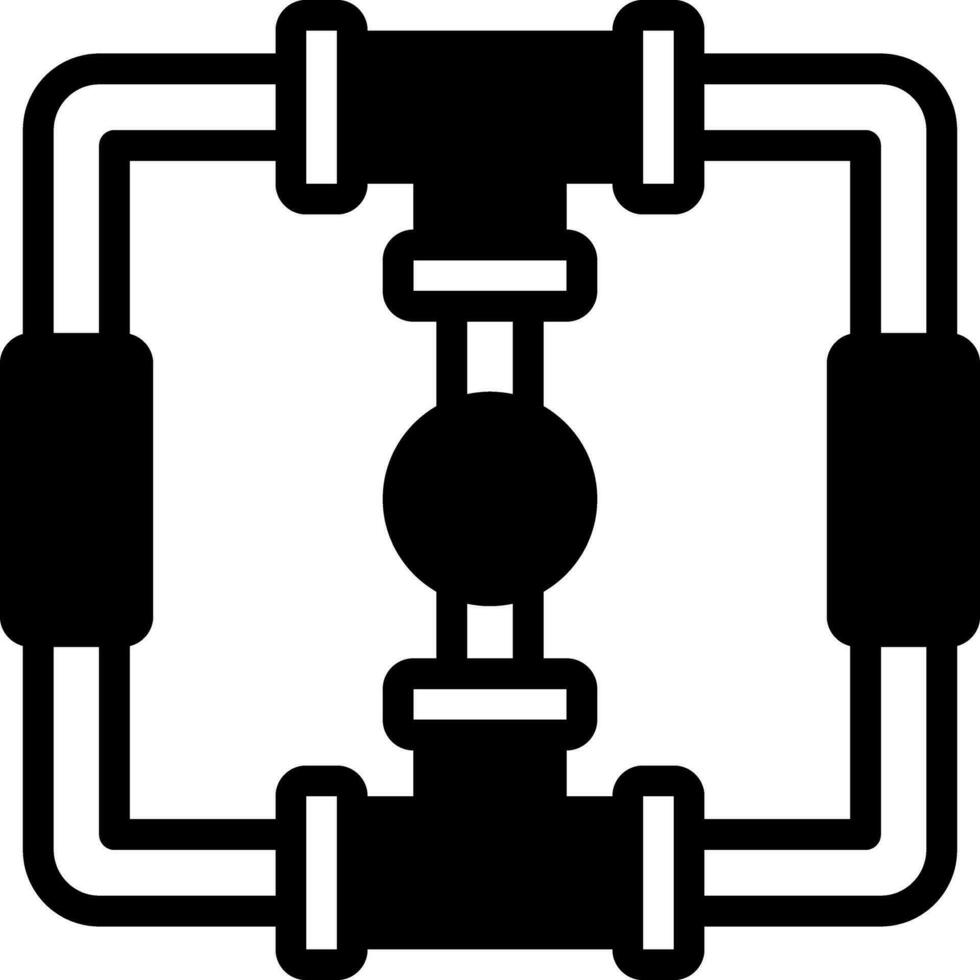 solid icon for pipe vector