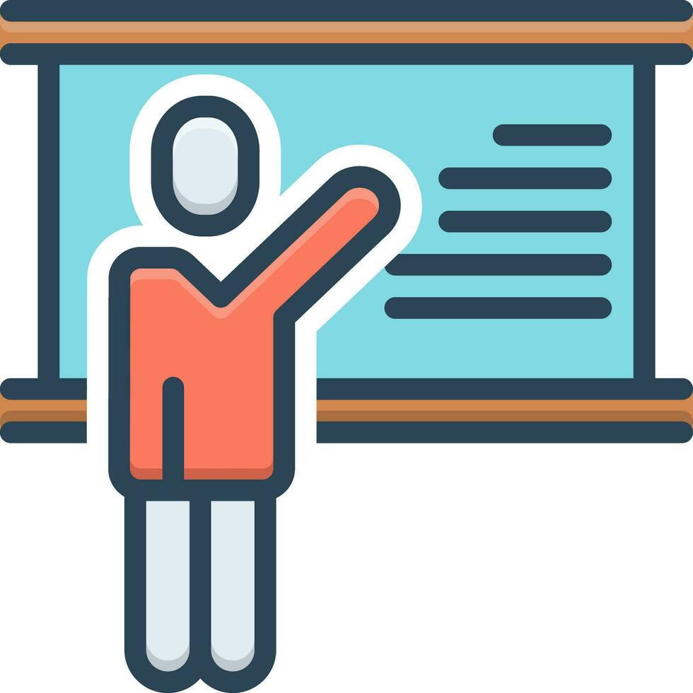 color icon for teacher vector