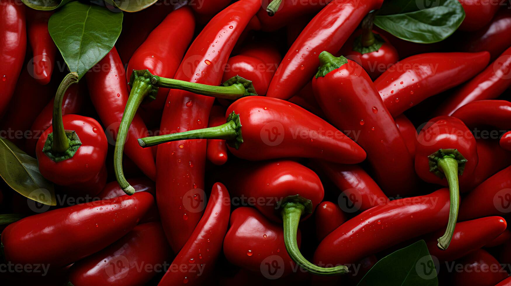 Delicious red hot chili pepper pattern photo