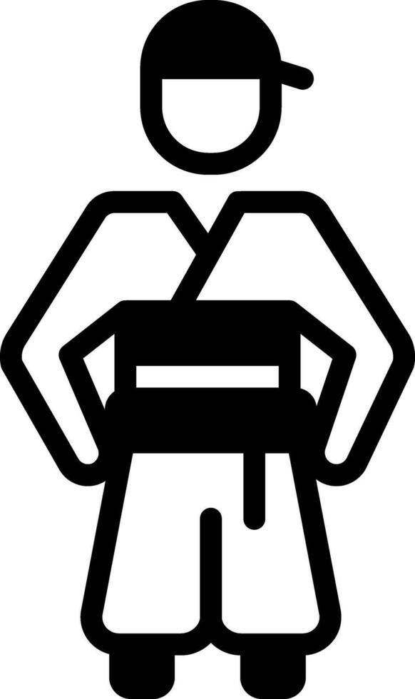 solid icon for korean vector
