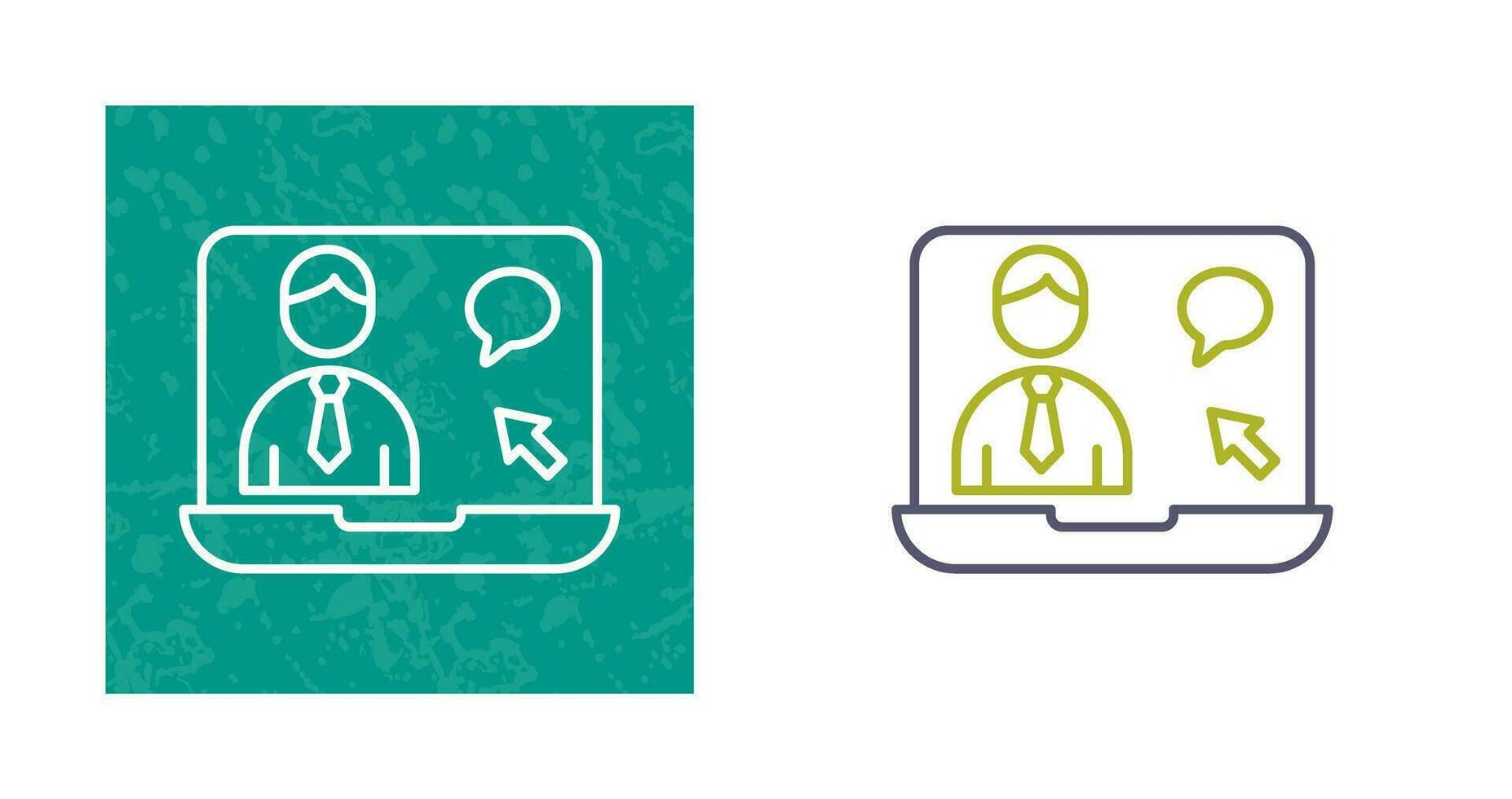 Online Interview Vector Icon