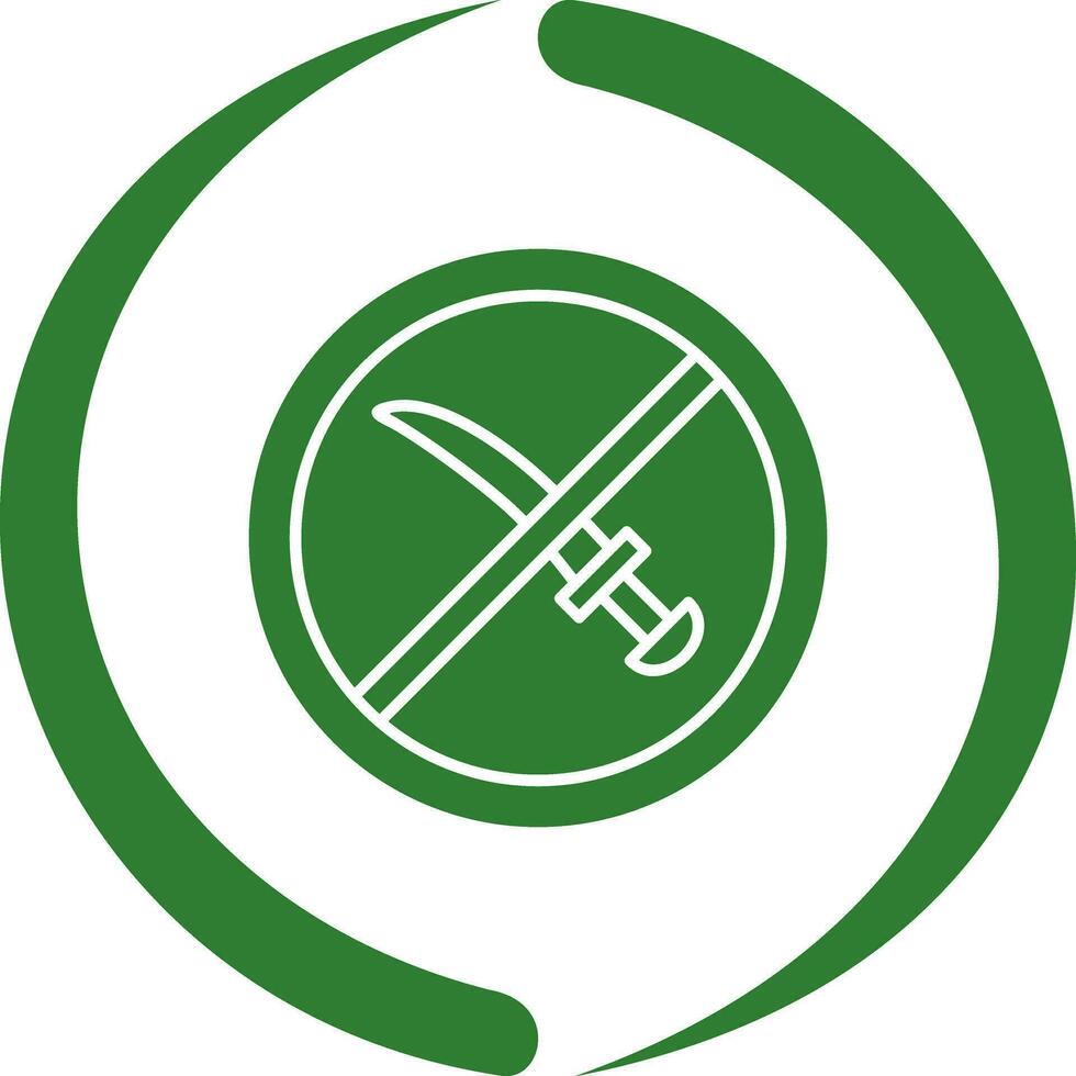 No Weapons Vector Icon
