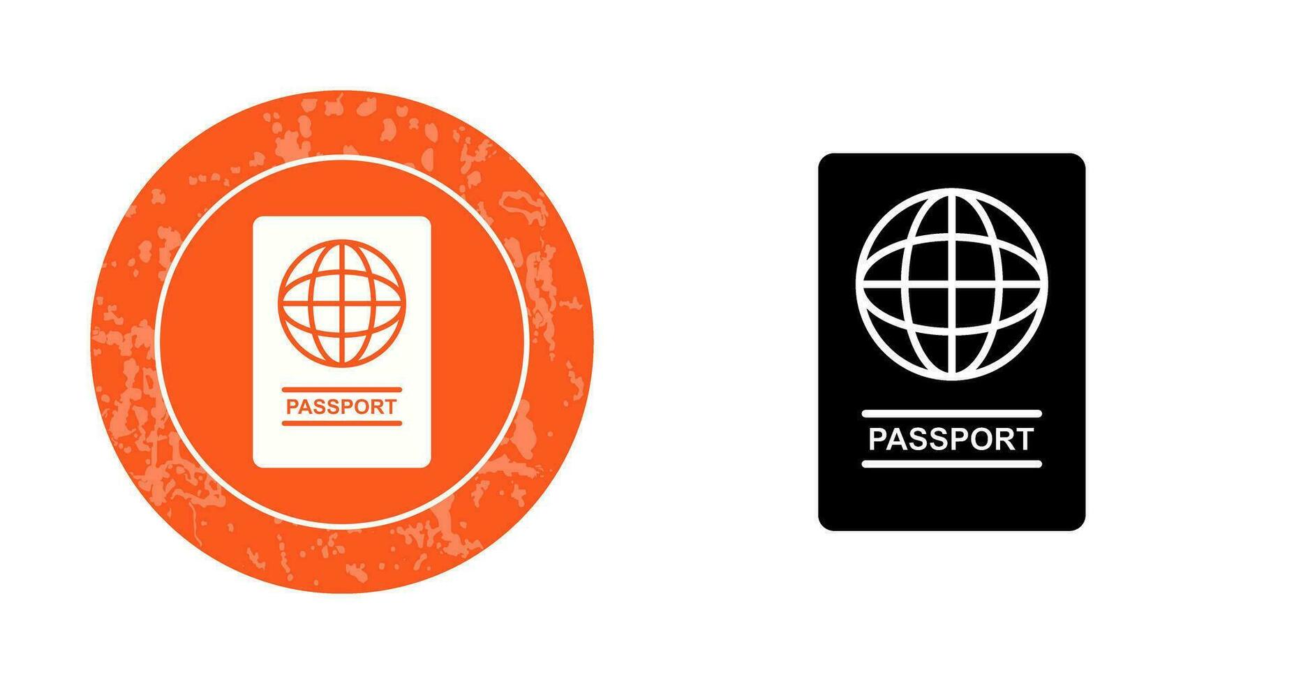 icono de vector de pasaporte