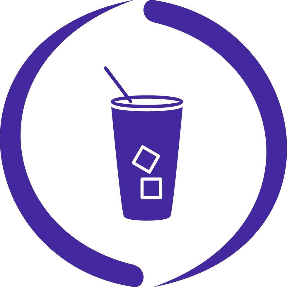 Iced Coffee Vector Icon