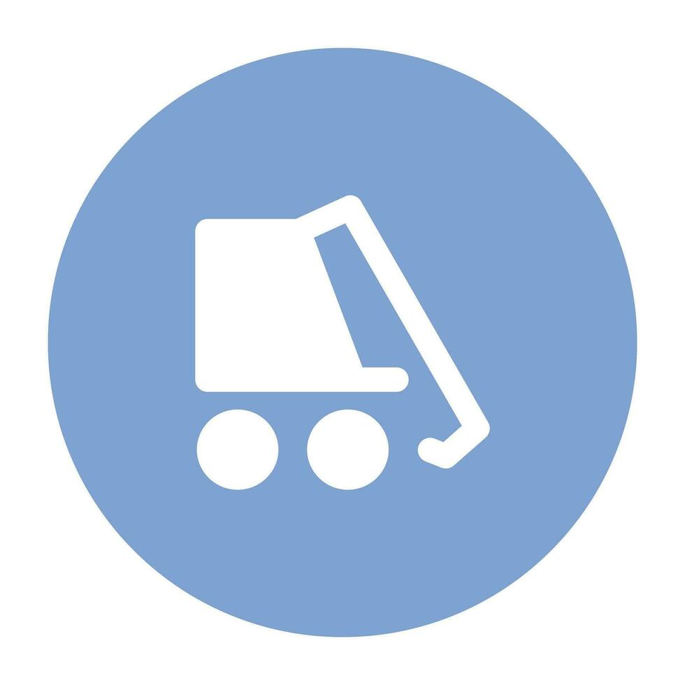 Lawn mower flat rounded icon design vector