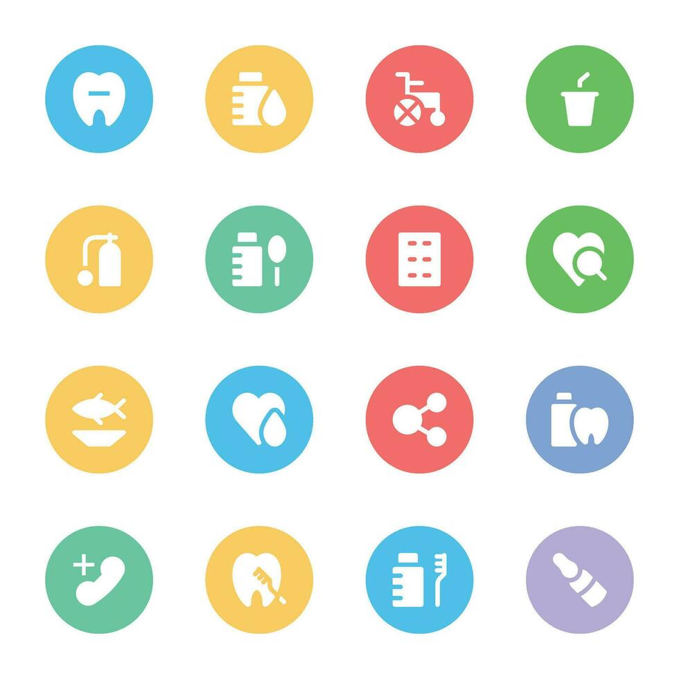 Set of Healthcare Flat Icons vector