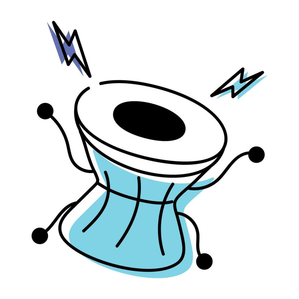 Trendy doodle icon of a hand drum vector