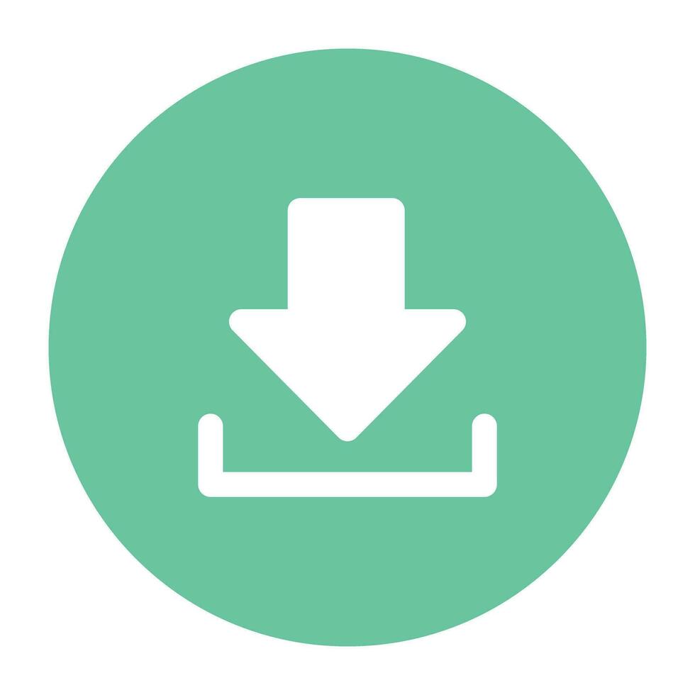 A scalable flat rounded icon of data save vector