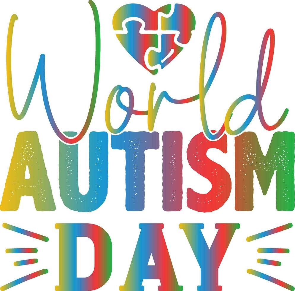 world autism day vector