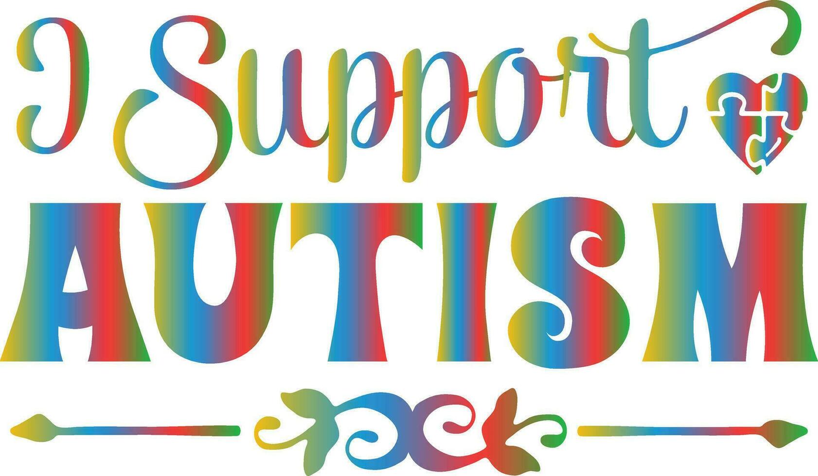 i support autism vector