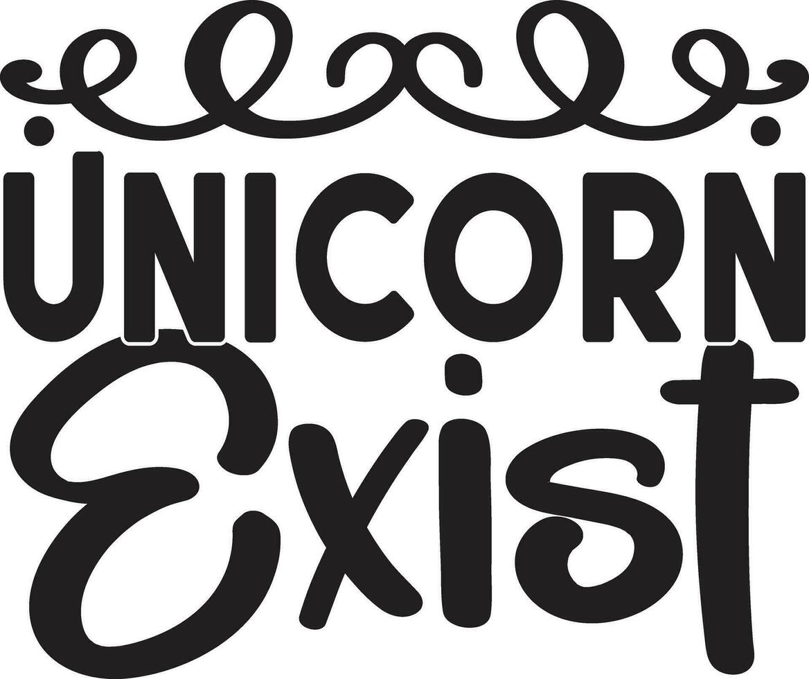 unicorn exist design vector