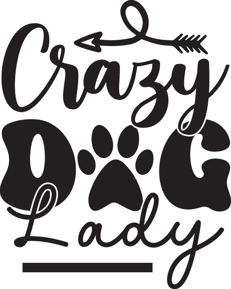 crazy dog lady vector