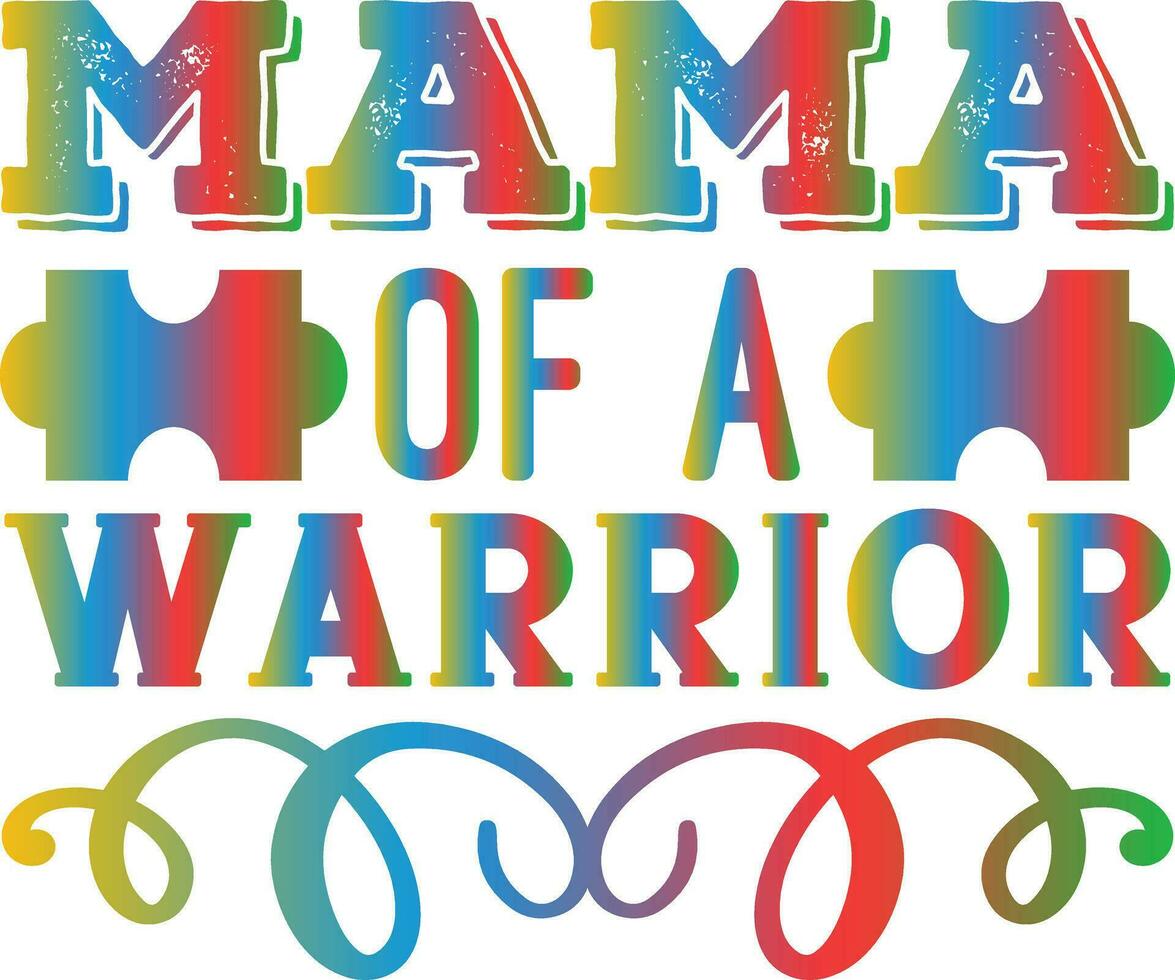 mama of a warrior vector
