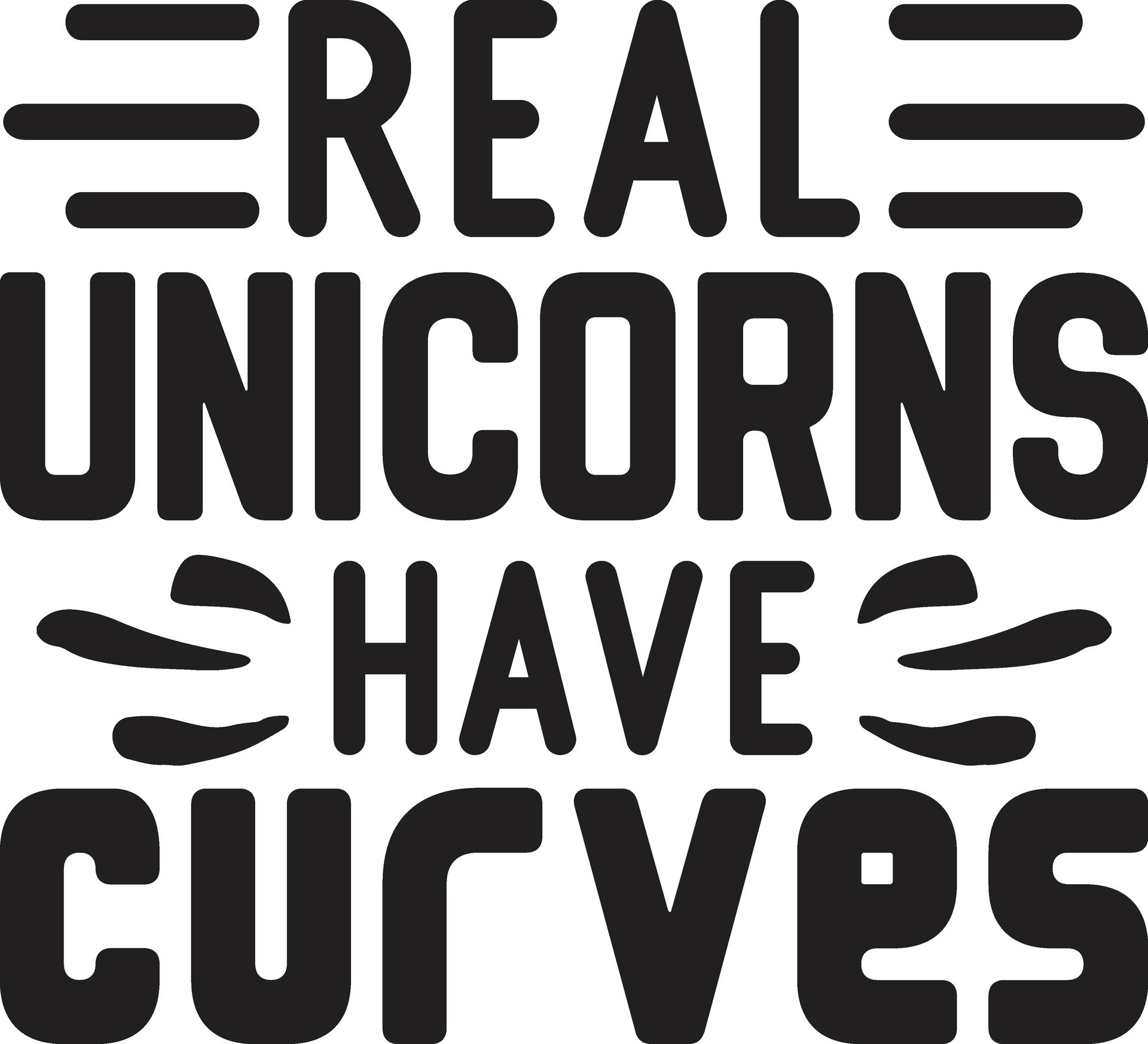 real unicorns have curves 30205141 Vector Art at Vecteezy