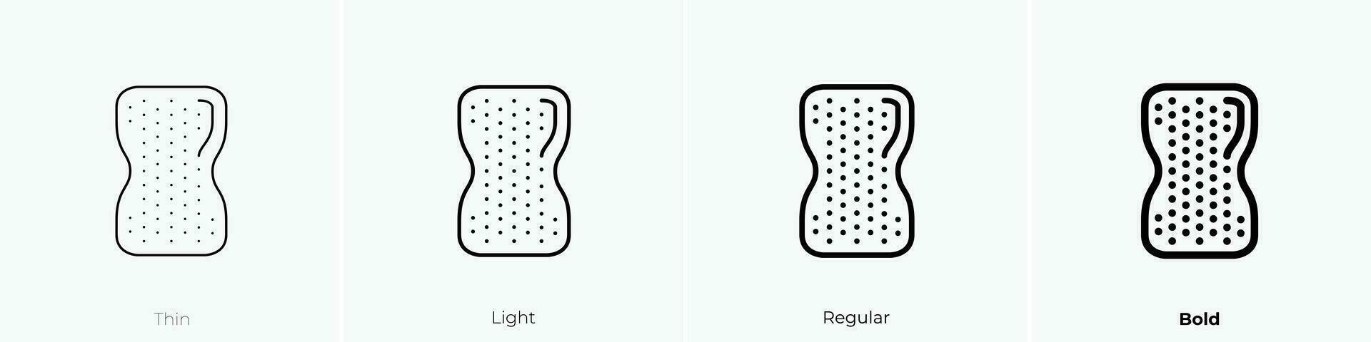 sponge icon. Thin, Light, Regular And Bold style design isolated on white background vector