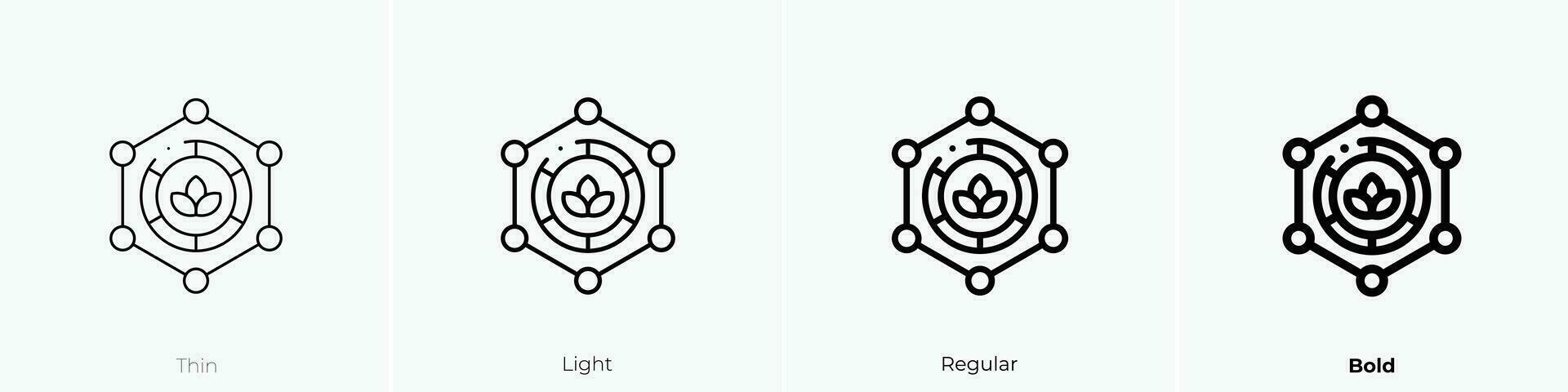 inteligente granja icono. delgado, luz, regular y negrita estilo diseño aislado en blanco antecedentes vector