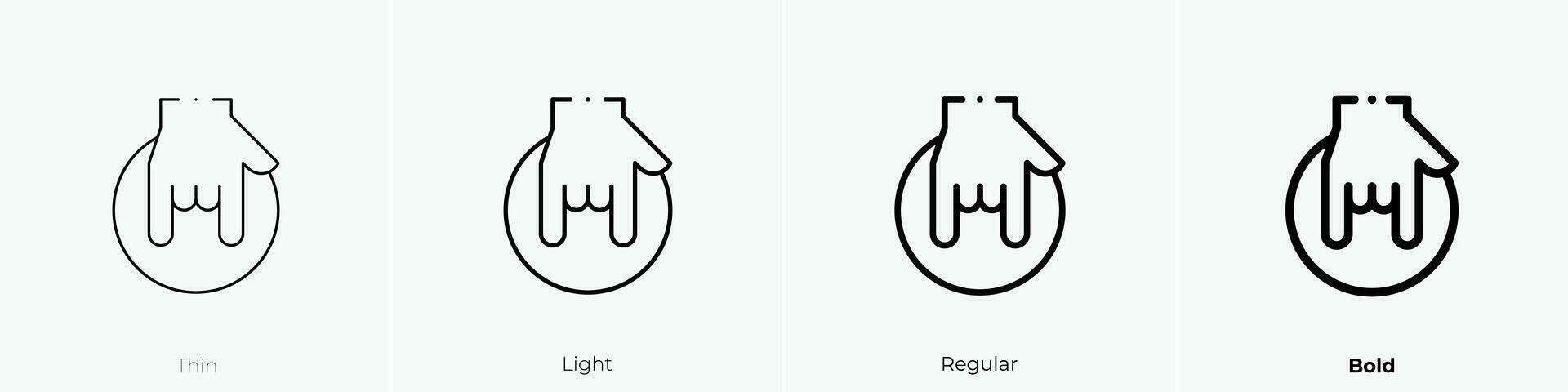 skill icon. Thin, Light, Regular And Bold style design isolated on white background vector