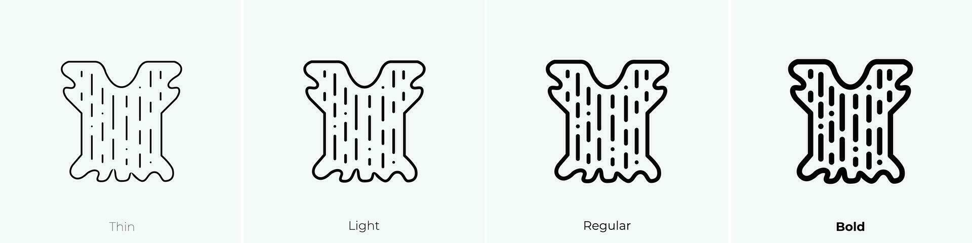 skin icon. Thin, Light, Regular And Bold style design isolated on white background vector