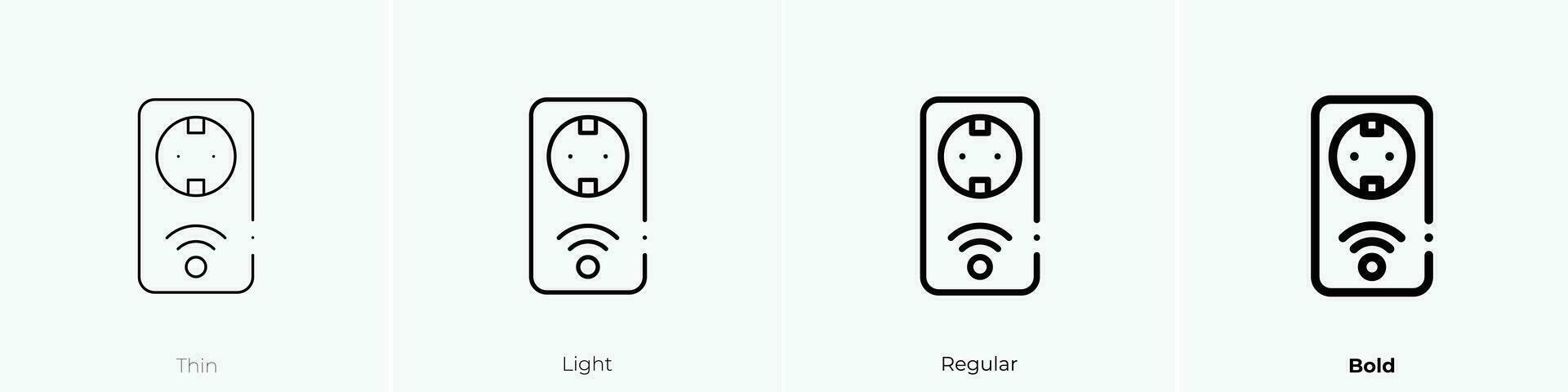 smart icon. Thin, Light, Regular And Bold style design isolated on white background vector