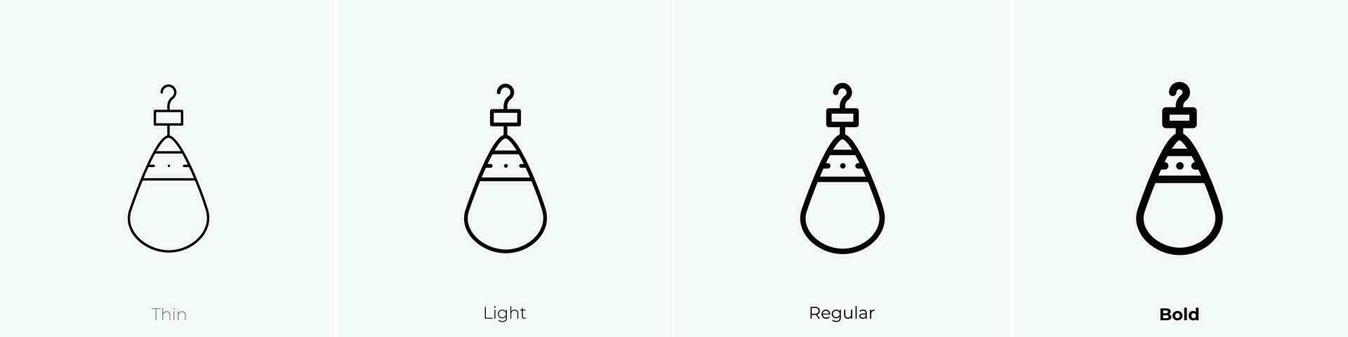 sinker icon. Thin, Light, Regular And Bold style design isolated on white background vector