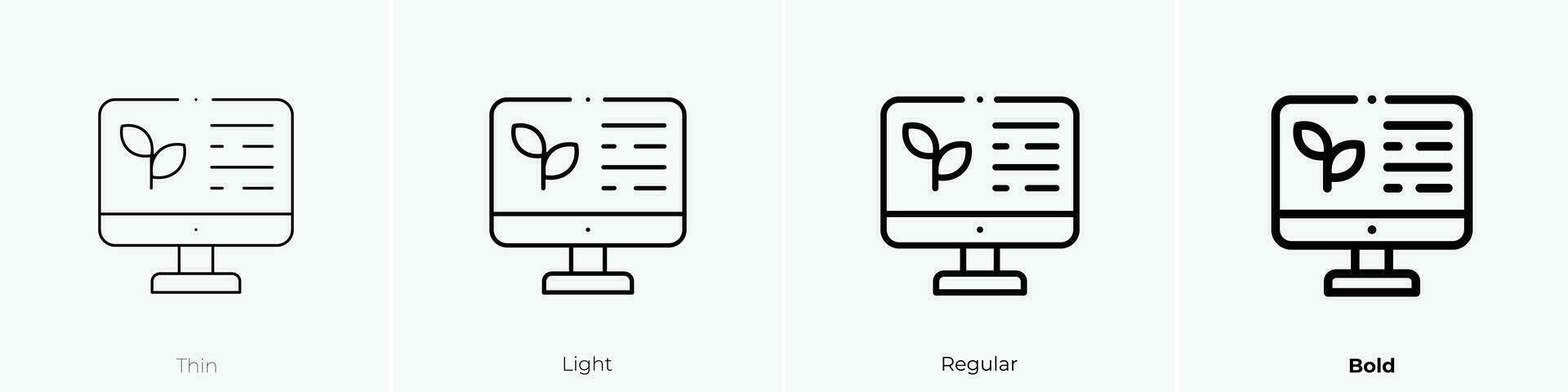 inteligente granja icono. delgado, luz, regular y negrita estilo diseño aislado en blanco antecedentes vector