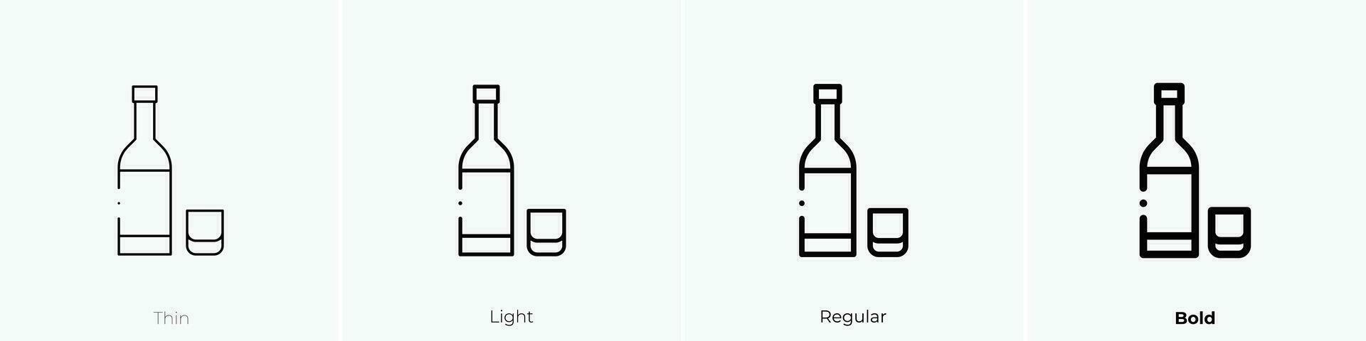 soju icon. Thin, Light, Regular And Bold style design isolated on white background vector