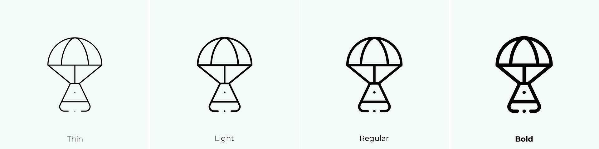 space capsule icon. Thin, Light, Regular And Bold style design isolated on white background vector