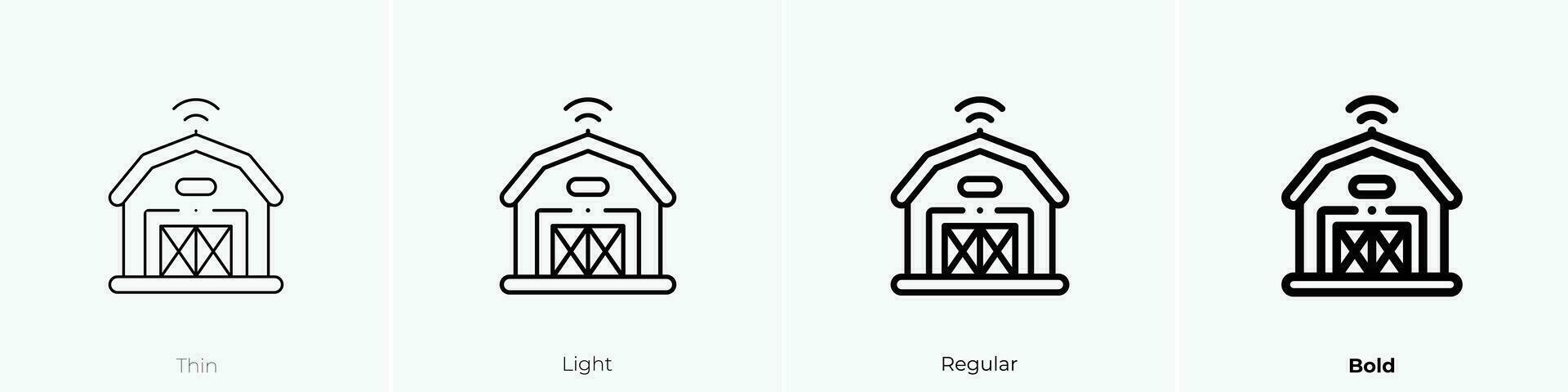 inteligente granja icono. delgado, luz, regular y negrita estilo diseño aislado en blanco antecedentes vector