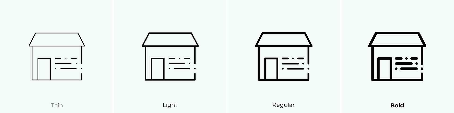 smarthouse icon. Thin, Light, Regular And Bold style design isolated on white background vector