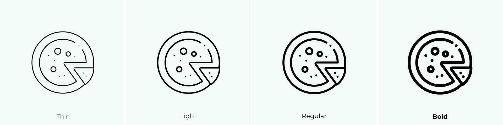 spanish omelette icon. Thin, Light, Regular And Bold style design isolated on white background vector
